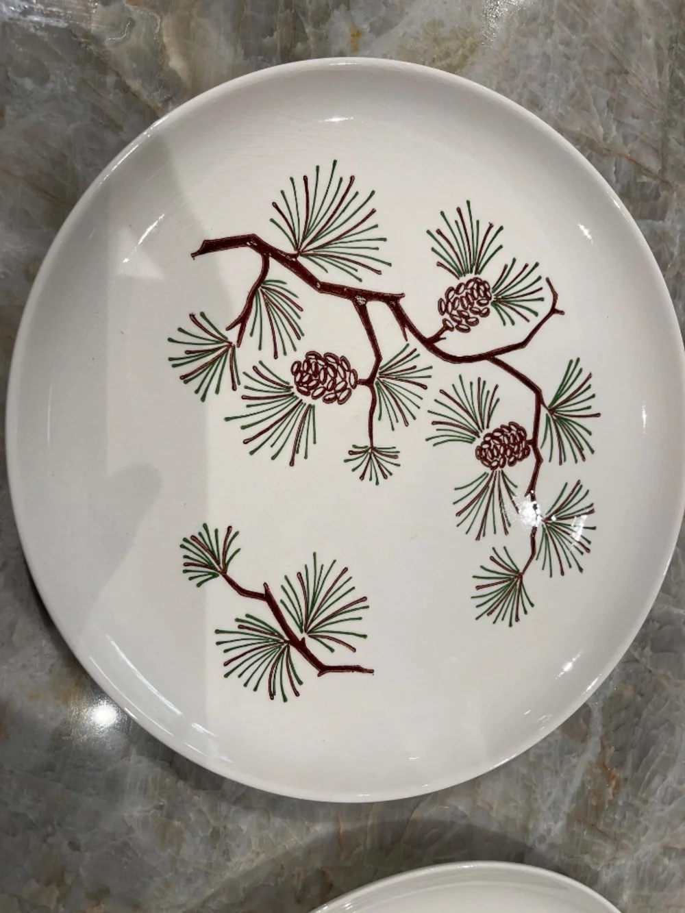 Stetson Marcrest~Vintage Misty Pine  ovenproof hand painted underglaze Plates